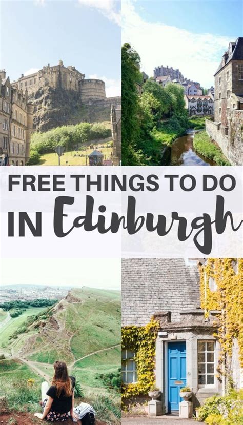 The Top Things To Do In Edinburgh Scotland With Text Overlay That