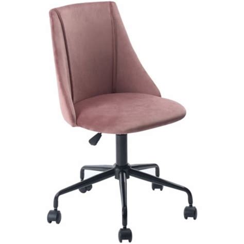 Furniturer Cian Swivel Seat Modern Velvet Upholstered Task Chair In