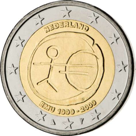 2 Euro Gedenkmünze Niederlande 2009 Bfr 10 Jahre Wwu 1395