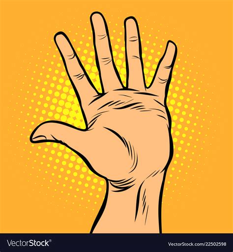 Hi Five Hand Gesture Royalty Free Vector Image