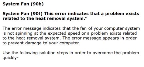 How To Fix System Fan 90b 90f Error Message In Hp Notebook Pcs