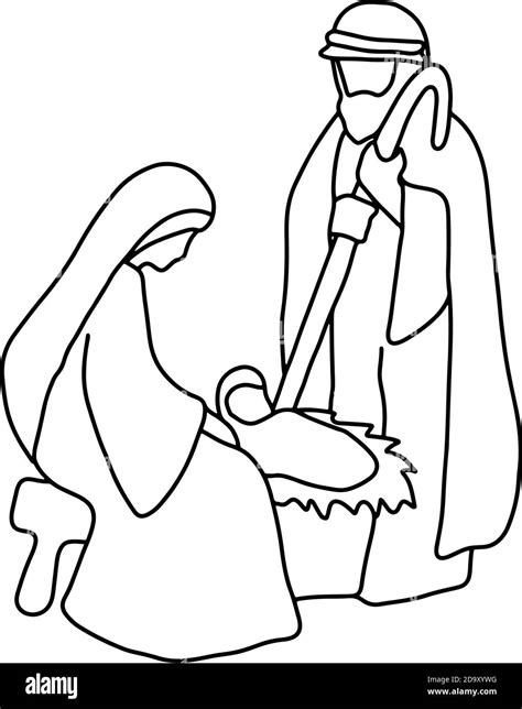 Baby Jesus In A Manger Drawing