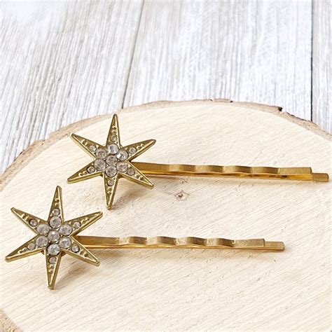Gold Star Hair Pins Christmas Hair Pins Winter Hair Pin Womens Hair Clip Snowflake Bobby Pin