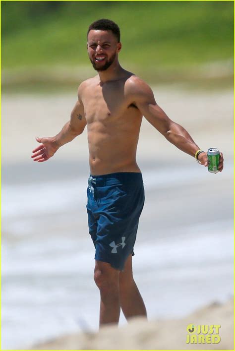 Full Sized Photo Of Shirtless Steph Curry Hits The Beach With Wife Sexiz Pix