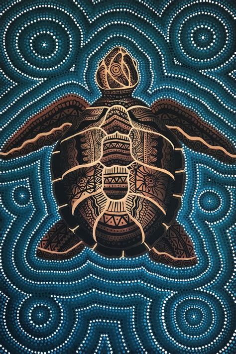 Australian Aboriginal Art ‘sea Turtle Art By Marcia Mcguire Turtle
