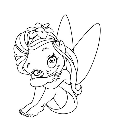 Free printable Fairy coloring page - Fairy Coloring Pages for Kids