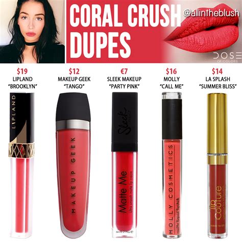 Dose Of Colors Coral Crush Liquid Lipstick Dupes All In The Blush