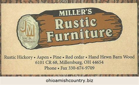 Millers Rustic Furniture Ohio Amish Country Biz