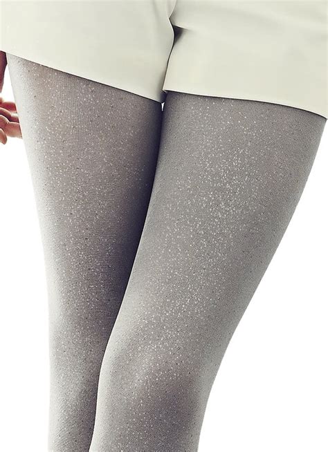 100 Denier Satin Gloss Opaque Silver Tights Sexy Shiny Sparkle Pantyhose Mari Ebay