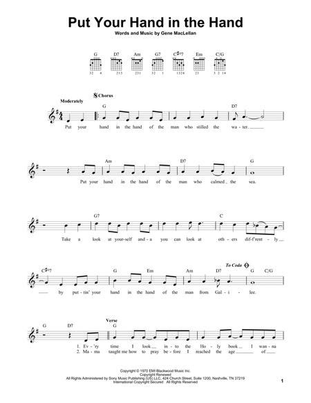 Put Your Hand In The Hand By Ocean Digital Sheet Music For Score