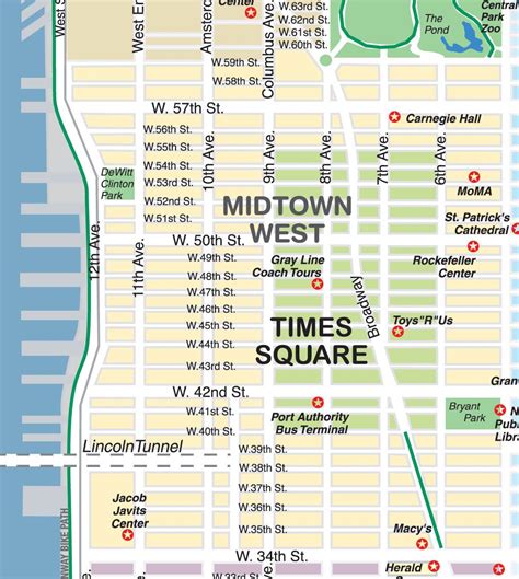 Map Of Midtown West Nyc