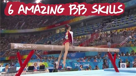 6 Amazing Balance Beam Skills Gymnastics