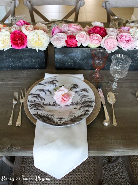 A Romantic English Garden Rose Table Petite Haus
