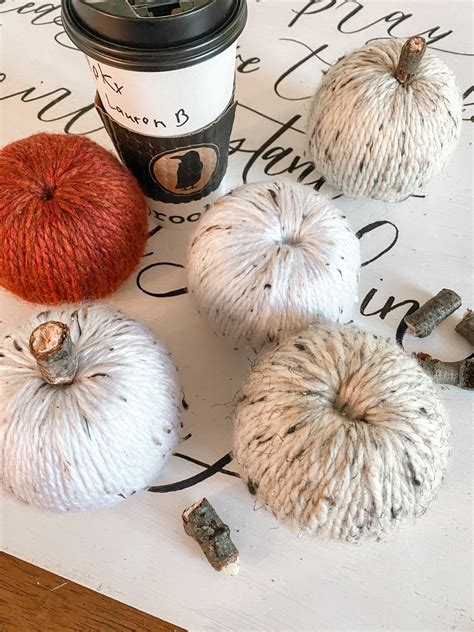 Diy Yarn Pumpkins For Fall Home Decor Love Grace Designs