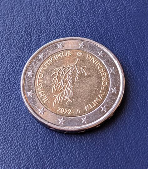 2 Euro Coin Finland 2022 Climate Research Etsy Uk