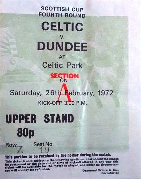 8 goal thriller from the 85/86 season 1972-02-26: Celtic 4-0 Dundee, Scottish Cup - The Celtic Wiki