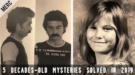 5 Decades Old Cold Cases Solved In 2019 Youtube Cold Case Solving Olds