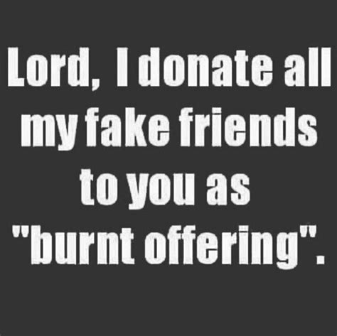 Lord I Donate All My Fake Friends To You As Burnt Offering