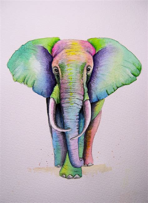 Colourful Elephant Head Painting Peepsburgh