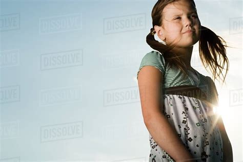 Girl Outdoors Stock Photo Dissolve