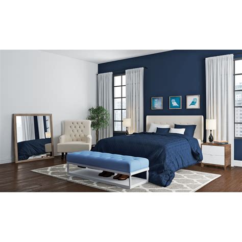 Best navy blue couches ideas pinterest living. Navy and Cream Bedroom | Traditional living room furniture ...