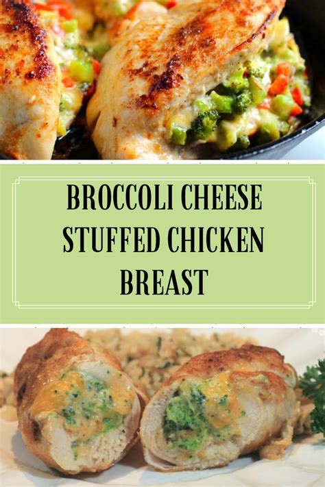Take each chicken breast and cut in half leaving a small amount attached in back as to allow for stuffing. Broccoli Cheese Stuffed Chicken Breast - Dinner Recipesz