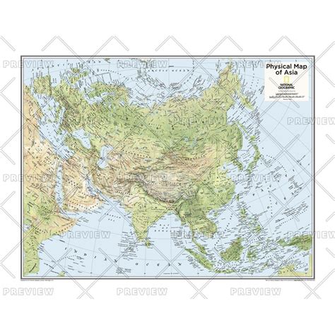 Asia Physical Atlas Of The World 10th Edition The Map Shop