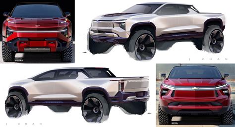 Gm Shows Off Some Alternate Silverado Ev Design Sketches And Renderings