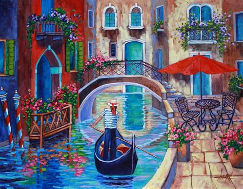 Venice Art Painting On Canvas Original Art Landscape Art Large