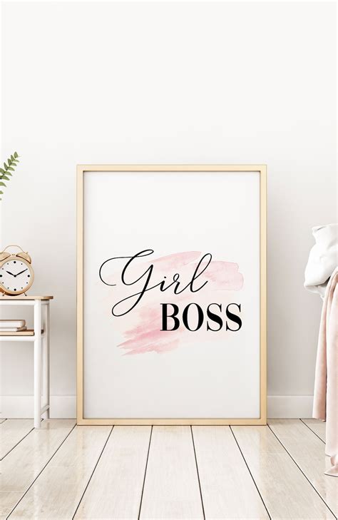 Girl Boss Wall Decor Girl Boss Printable Wall Art Boss Lady Etsy