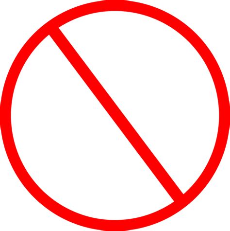 Kostenlose Vektorgrafik Zeichen Rot Kreis Verboten Kostenloses
