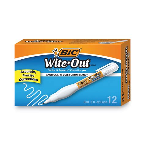Wite Out Shake N Squeeze Correction Pen 8 Ml White Myeliteproducts