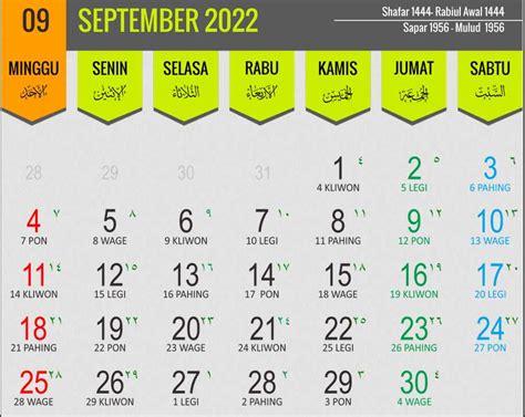 Review Of Kalender Jawa September 2022 Lengkap Ideas Kelompok Belajar