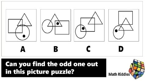 Math Riddles IQ Test Find The Odd One Out Picture Puzzle Part