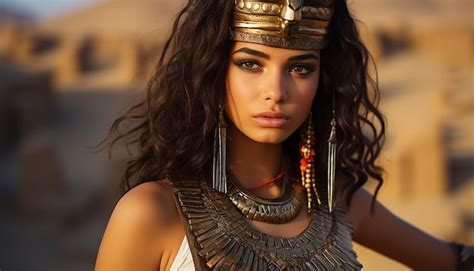 Premium Ai Image The Most Beautiful Teen Egyptian Girl Imaginable Elaborate Ancient Egyptian