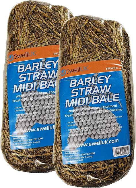Swell UK Barley Straw Bale 2PK Blanket Weed Pond Treatment Midi Bale