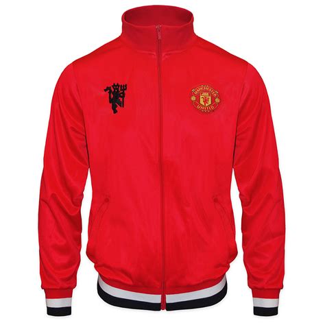 Manchester United Fc Official Football T Mens Retro Track Jacket Ebay