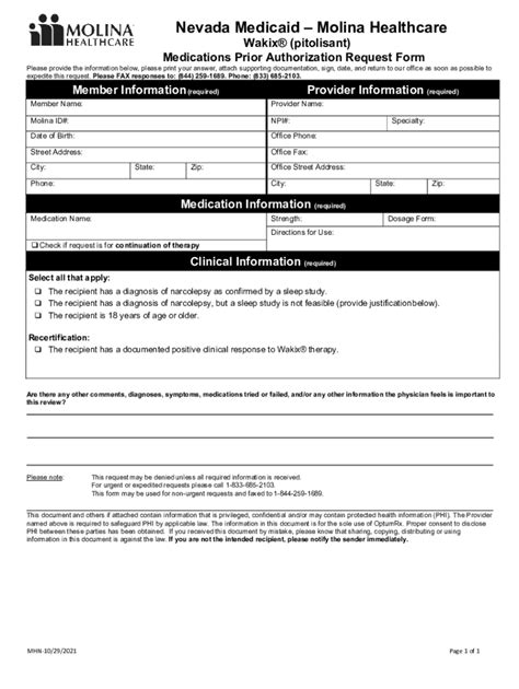 Fillable Online Molina Prior Authorization Form Fill Online Printable Fillable Fax Email