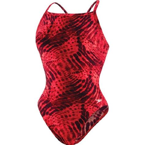 Speedo Endurance Toxic Tie Dye Flyback Youth Competitive Swimming
