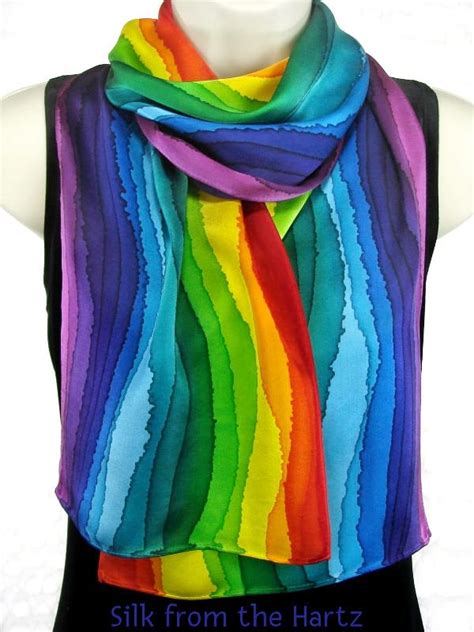 Rainbow Fashion Silk Scarf Summer Fun T Ideas For Her