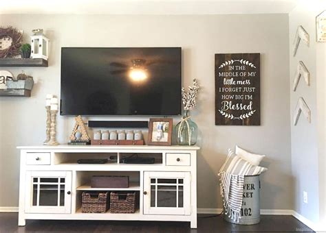 How To Decorate A Large Tv Console