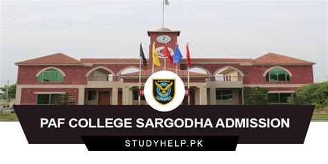 Paf College Sargodha Admission 2024