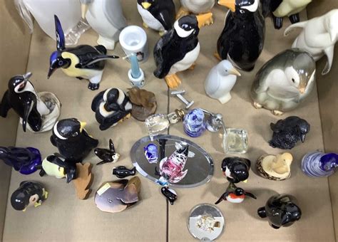 Lot Collection Of Penguin Figurines Emperor
