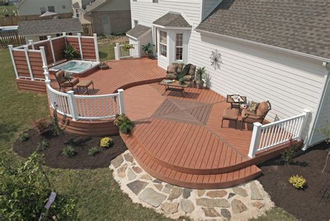 Decks With Hot Tubs The Outstanding Home Deck Design Homesfeed