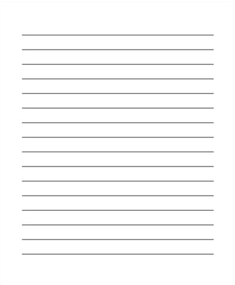 Printable Lined Writing Paper Template Printable Templates