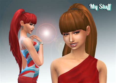 Sims 4 Hairs Mystufforigin Ariana Ponytail Hair