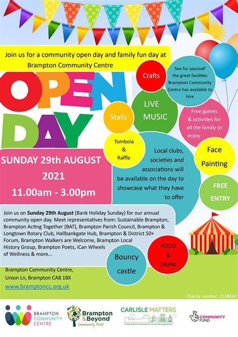 Brampton Community Centre To Host Open Day On Sunday 29th August