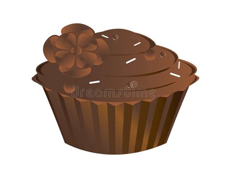 Chocolate Cupcake Stock Vector Illustration Of Cartoon 14635192