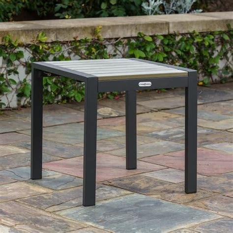 Tortuga Outdoor Lakeview Modern Square Aluminum Outdoor Side Table