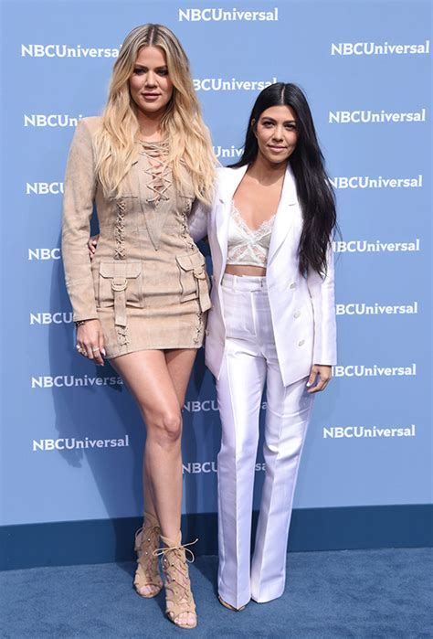 Kourtney And Khloe Kardashians Nbc Upfront Outfits — Flaunts Cleavage In